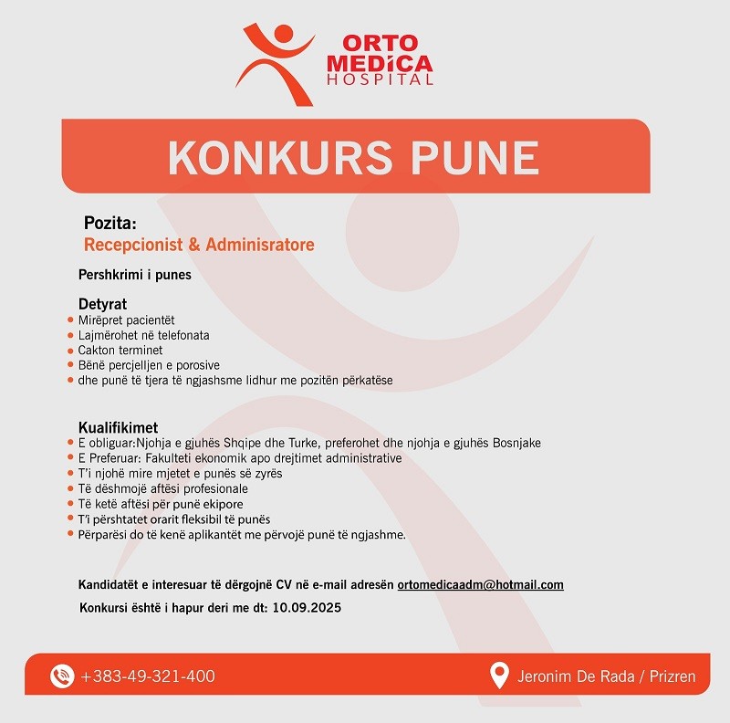 Recepsionist / Administratore